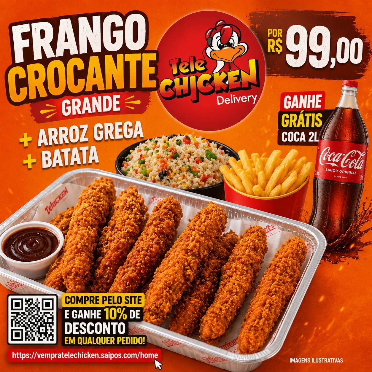 Tele Chicken Delivery Facebook ad: Faça o seu pedido!