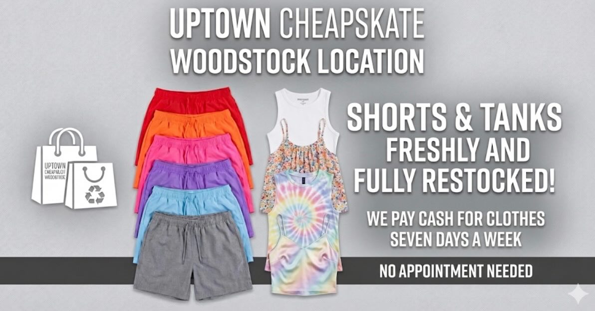 Uptown Cheapskate Woodstock Facebook ad