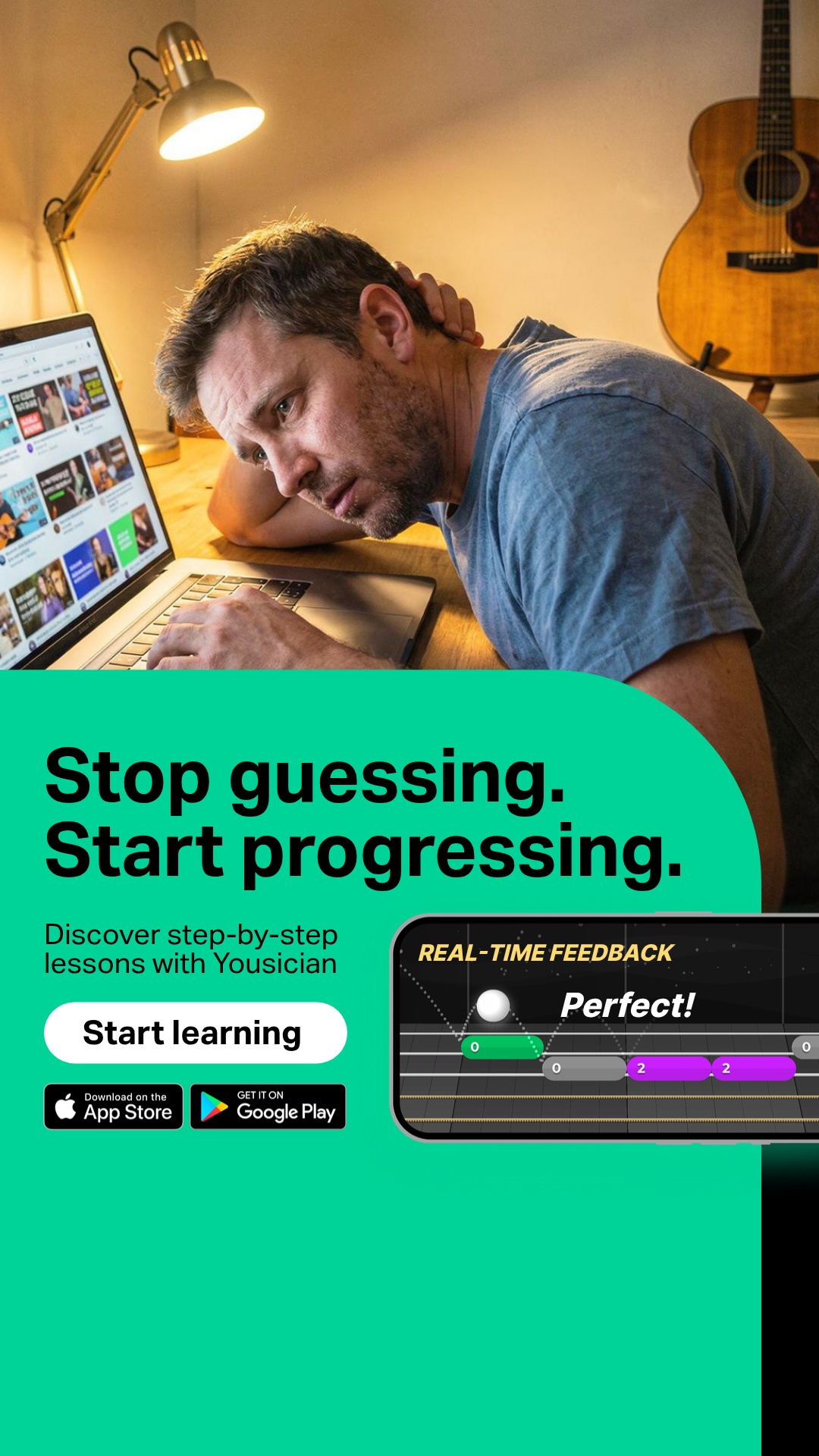 Yousician Facebook ad