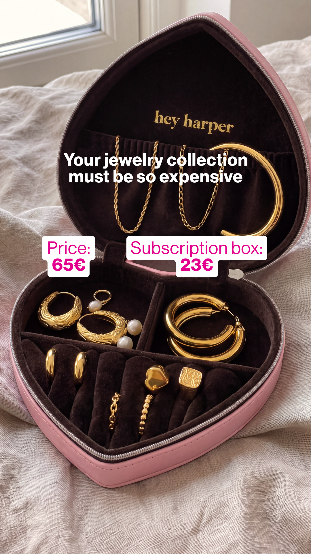 Hey Harper Facebook ad: Jewelry Subscription