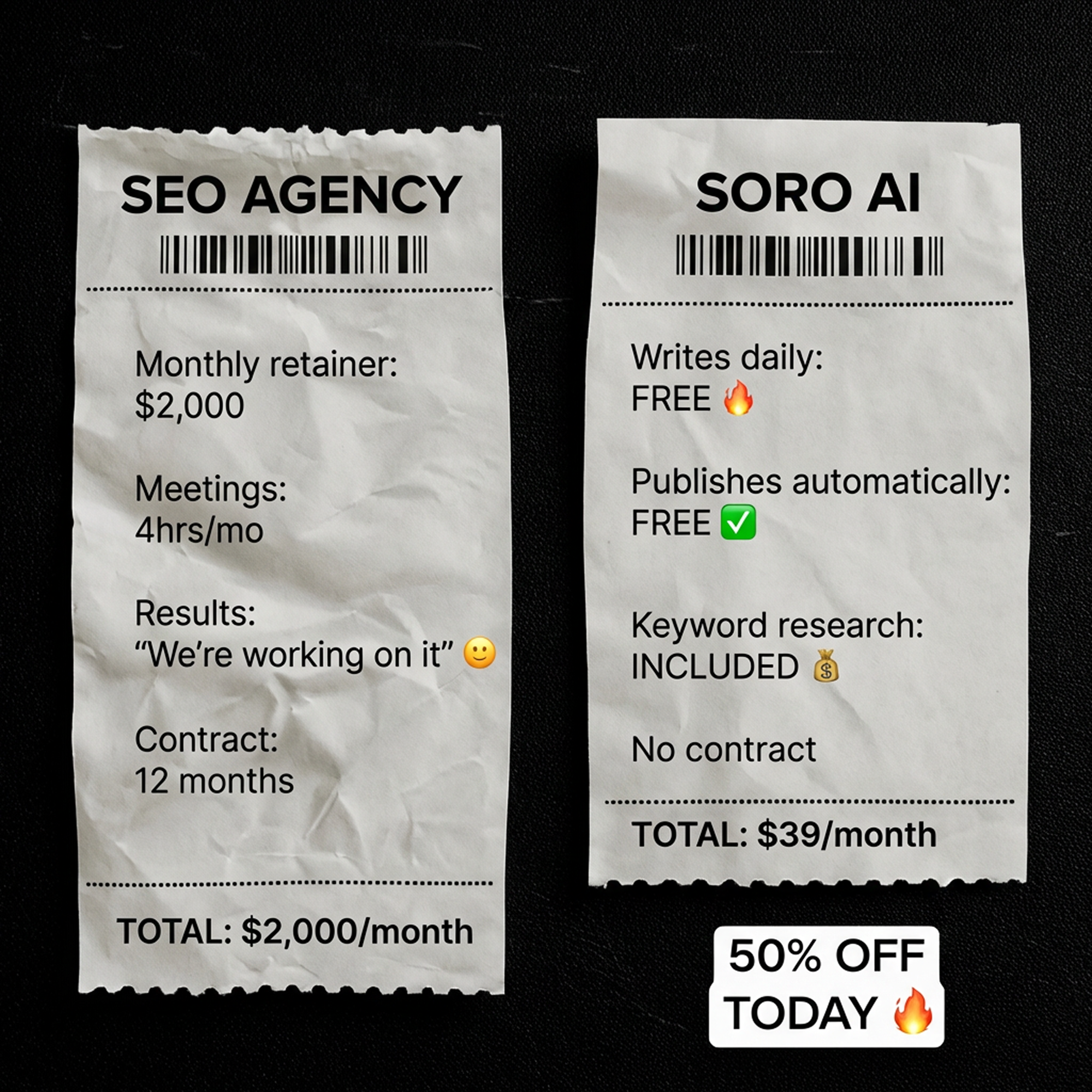 Soro SEO Facebook ad