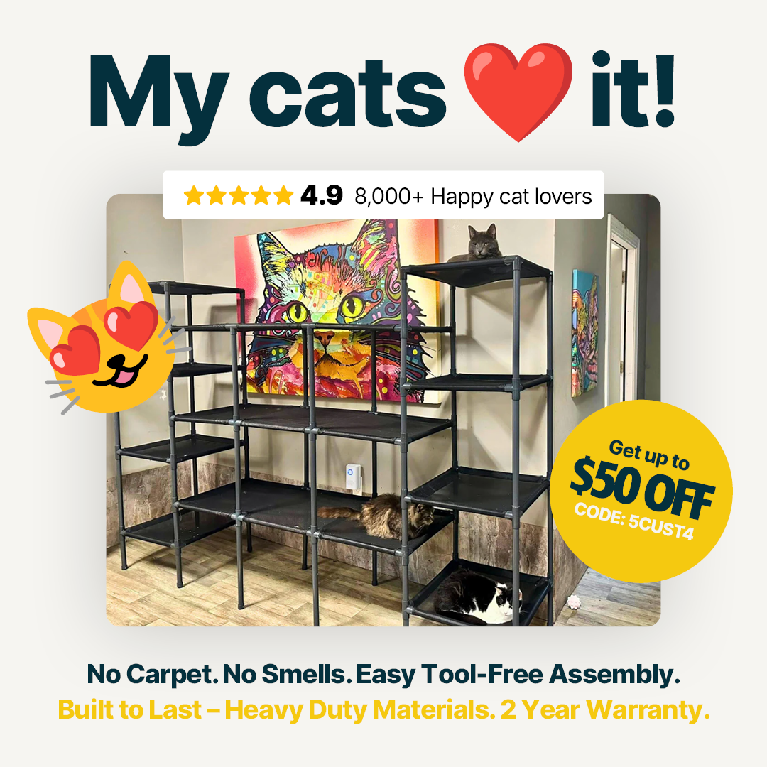 LuxeyPets Facebook ad: LuxeyPets Outdoor Cat Tower