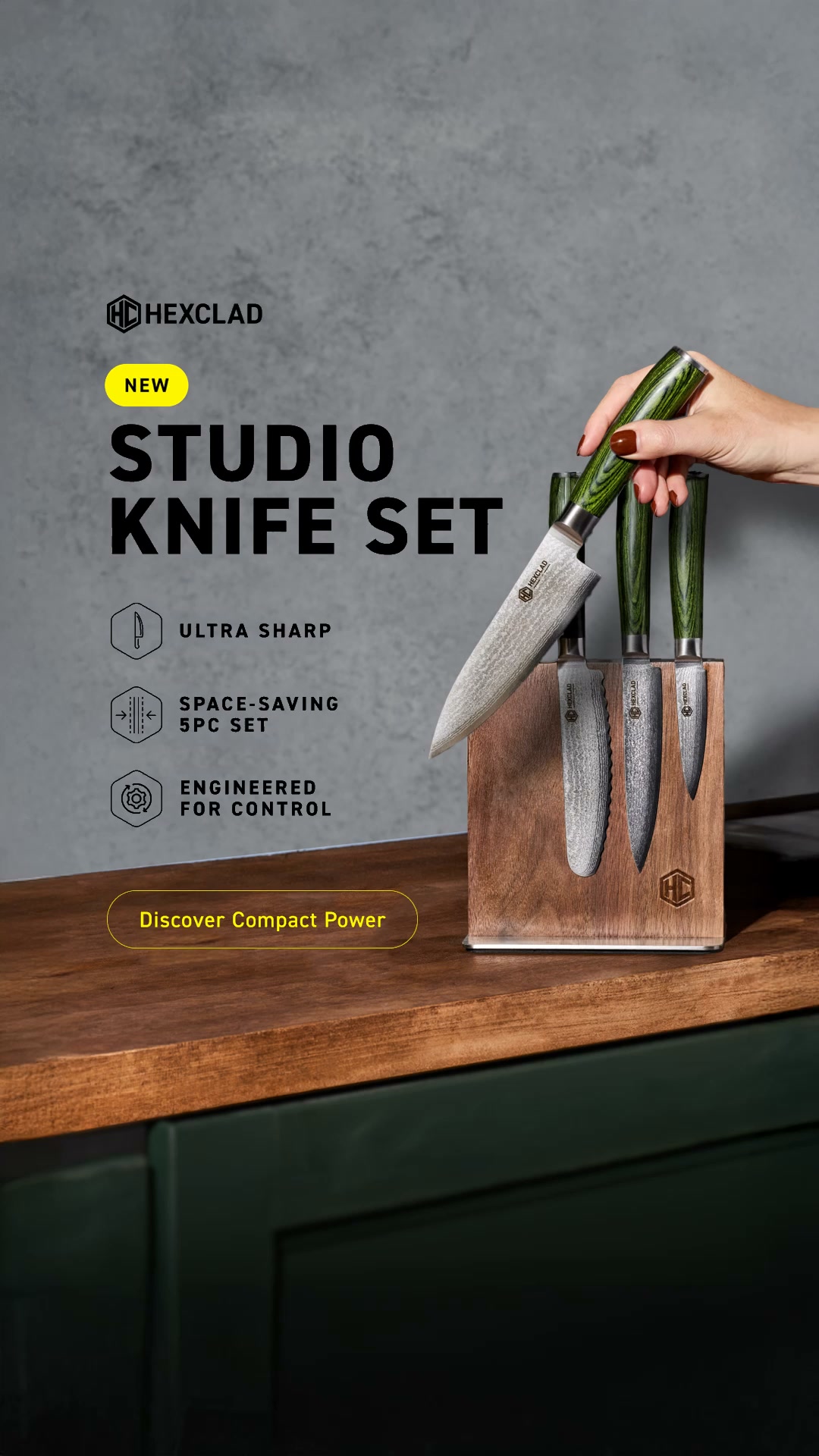 HexClad Facebook ad: NEW Studio Knife Set