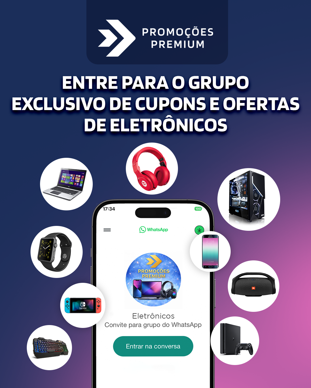 Promoções Premium Facebook ad