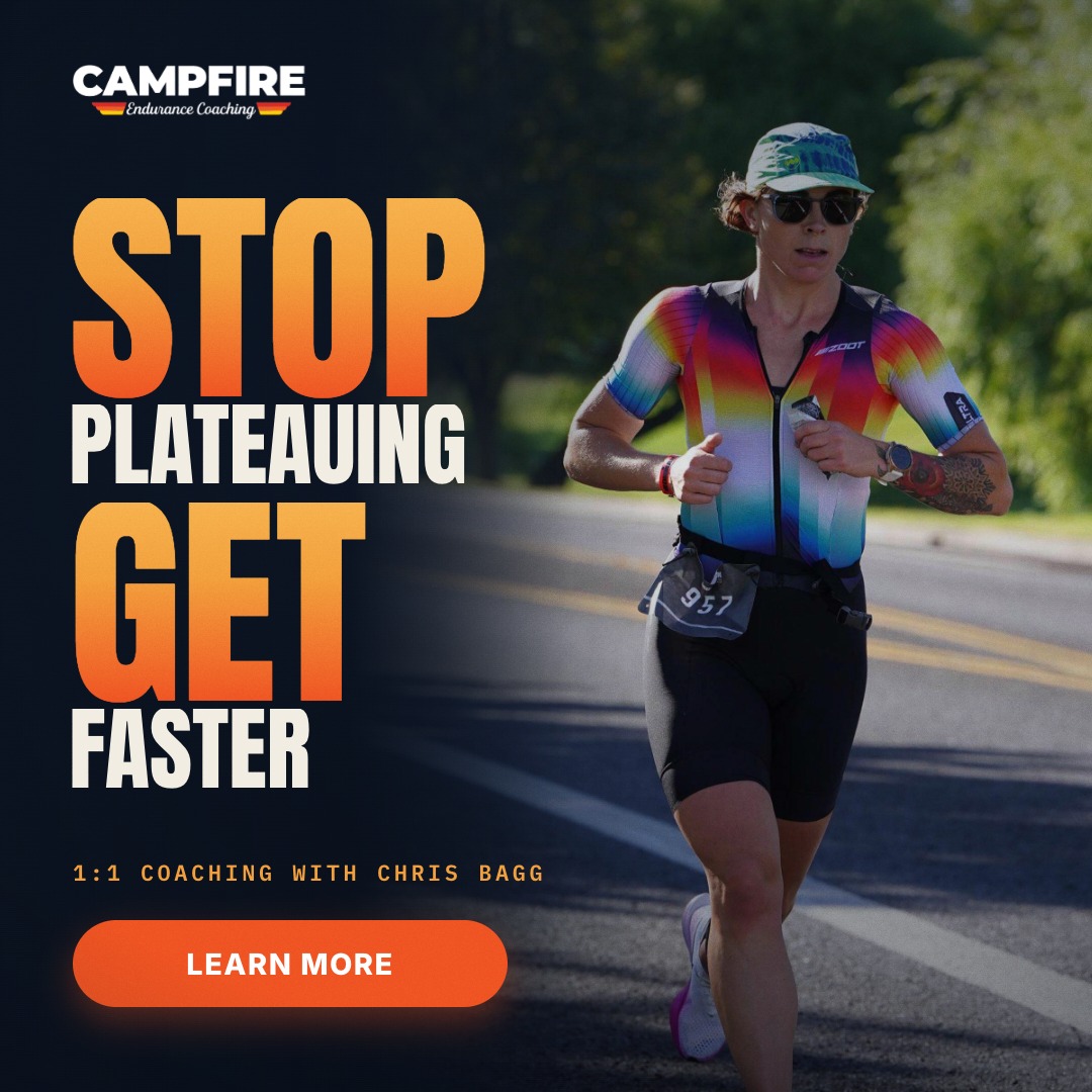 Campfire Endurance Coaching Facebook ad: Fix 1 Thing. Watch 3 Legs Move.