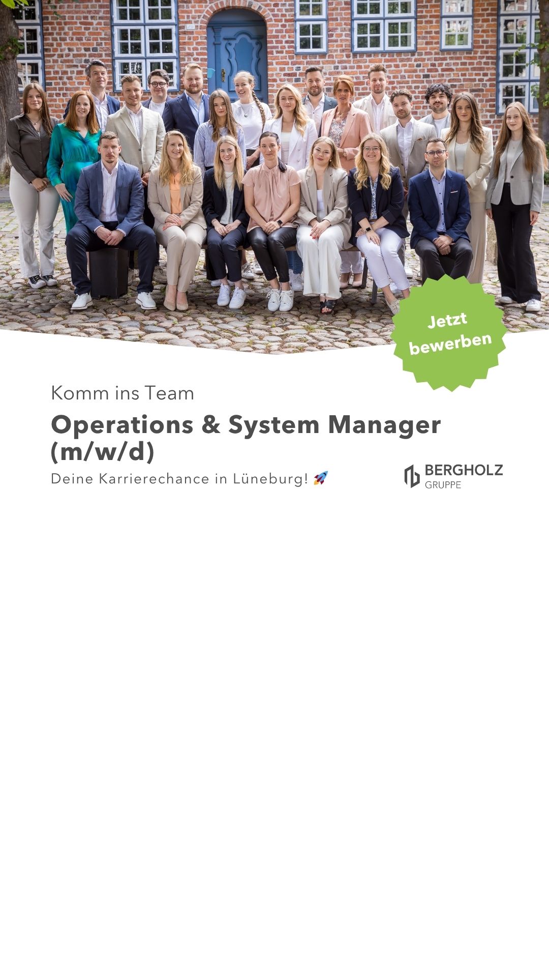 Bergholz Gruppe Facebook ad from May 12, 2026