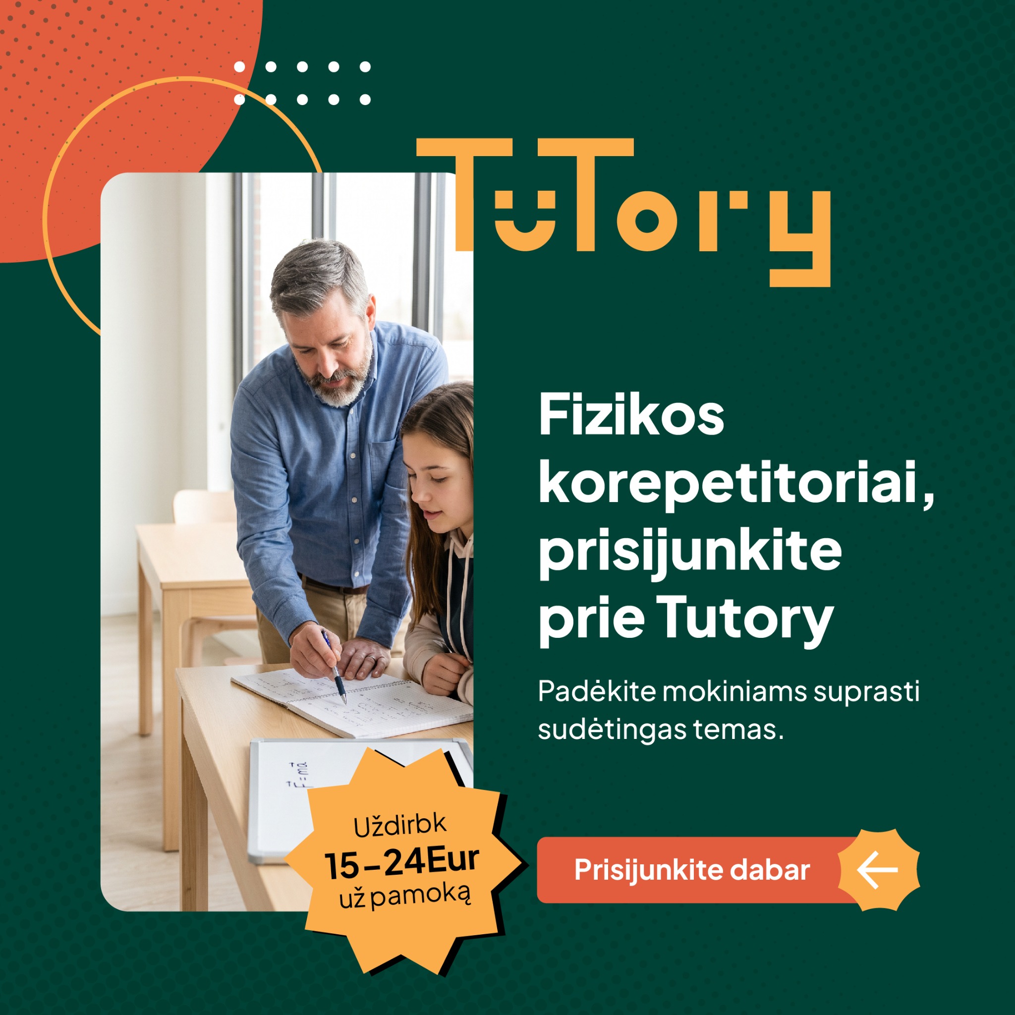 Tutory.lt Facebook ad: Pildykite formą