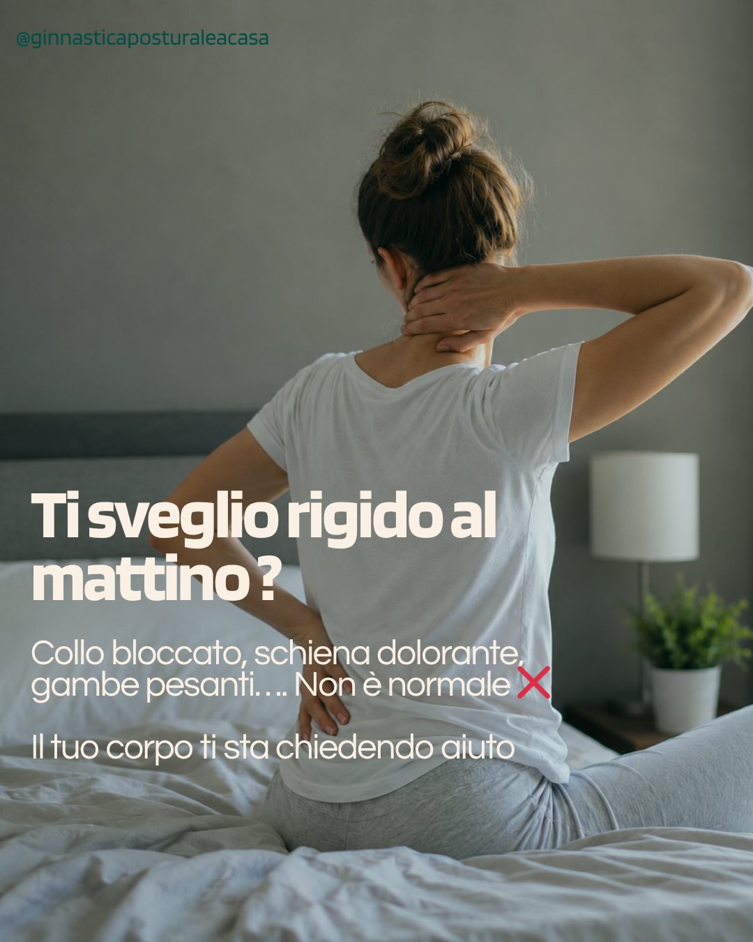 Ginnastica Posturale A CASA Facebook ad: Ti svegli rigido al mattino