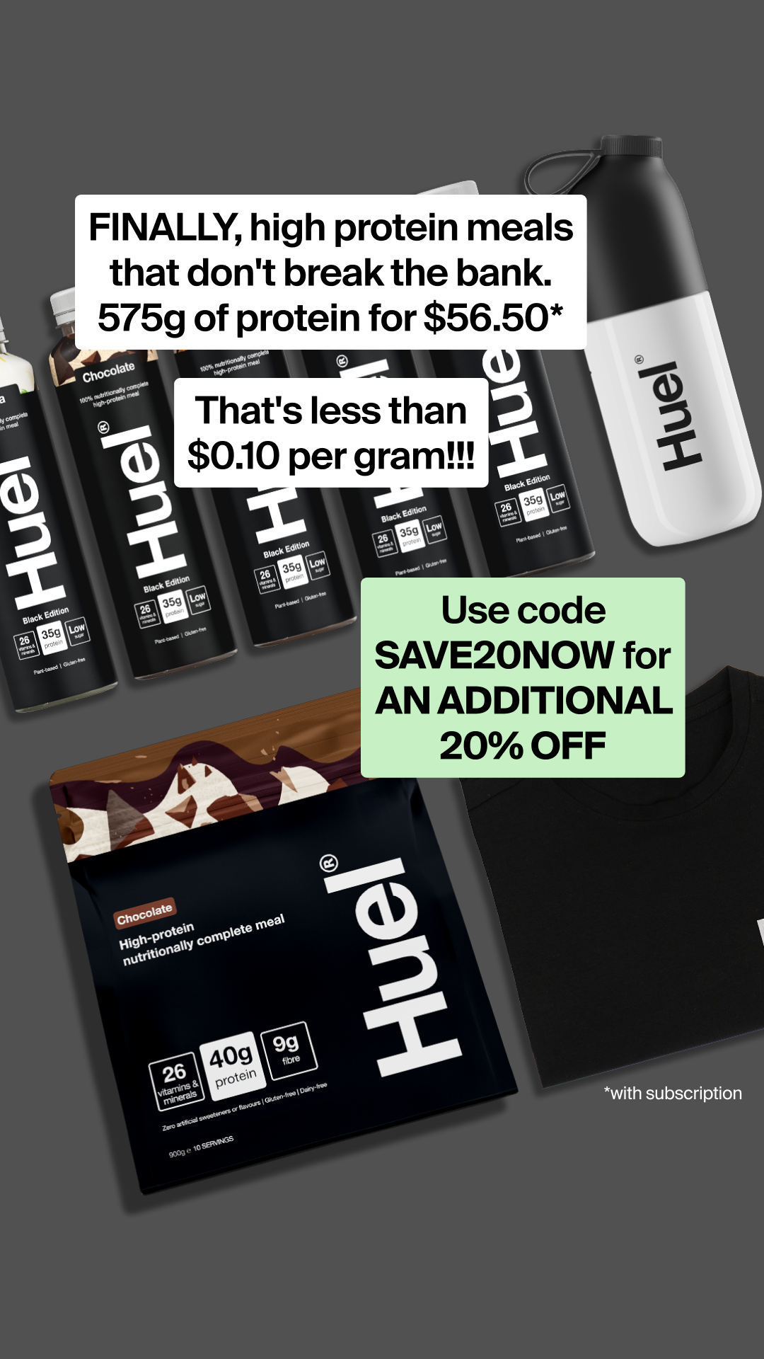 Huel Facebook ad