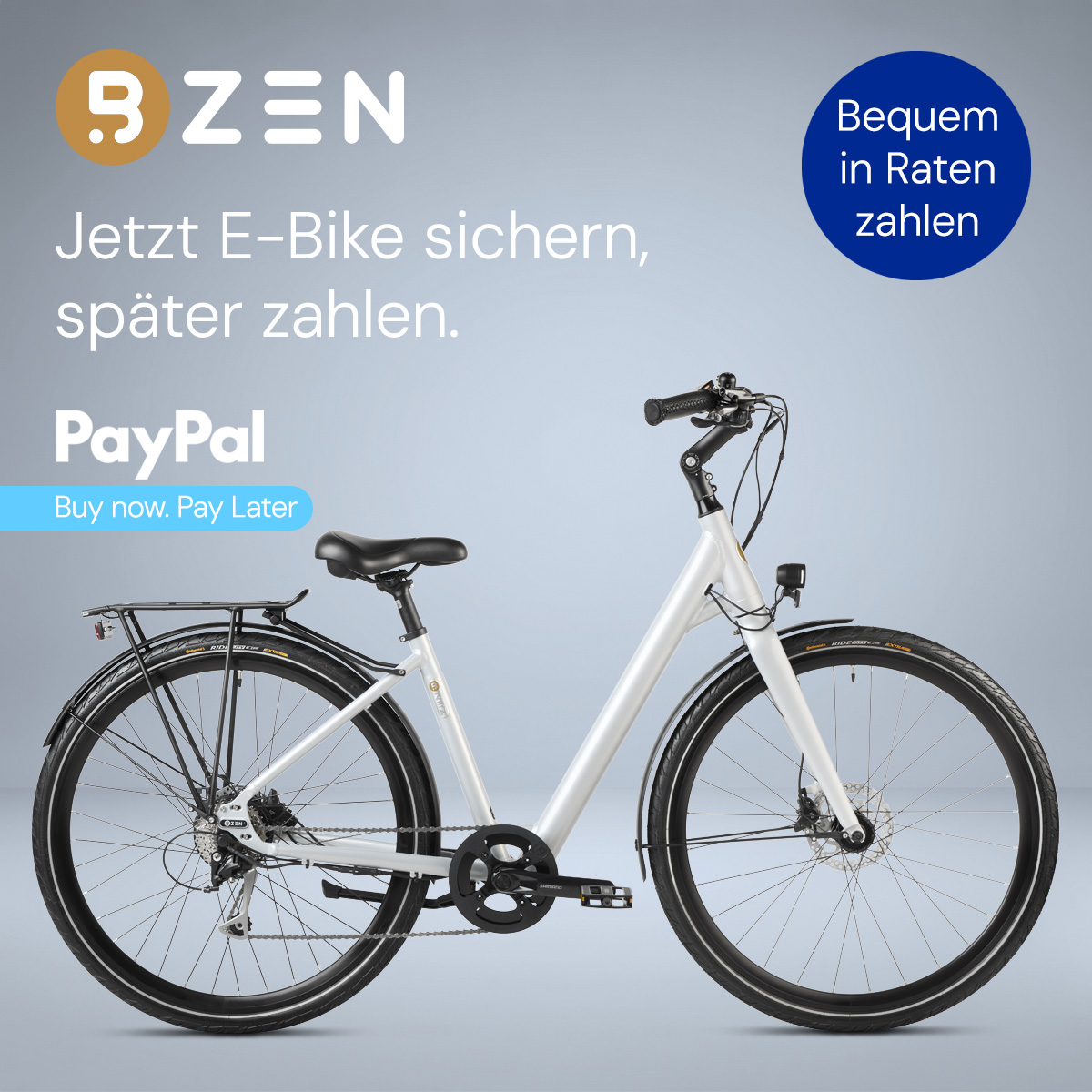 BZEN Superlight E-bikes Facebook ad: Jetzt fahren. Später zahlen.