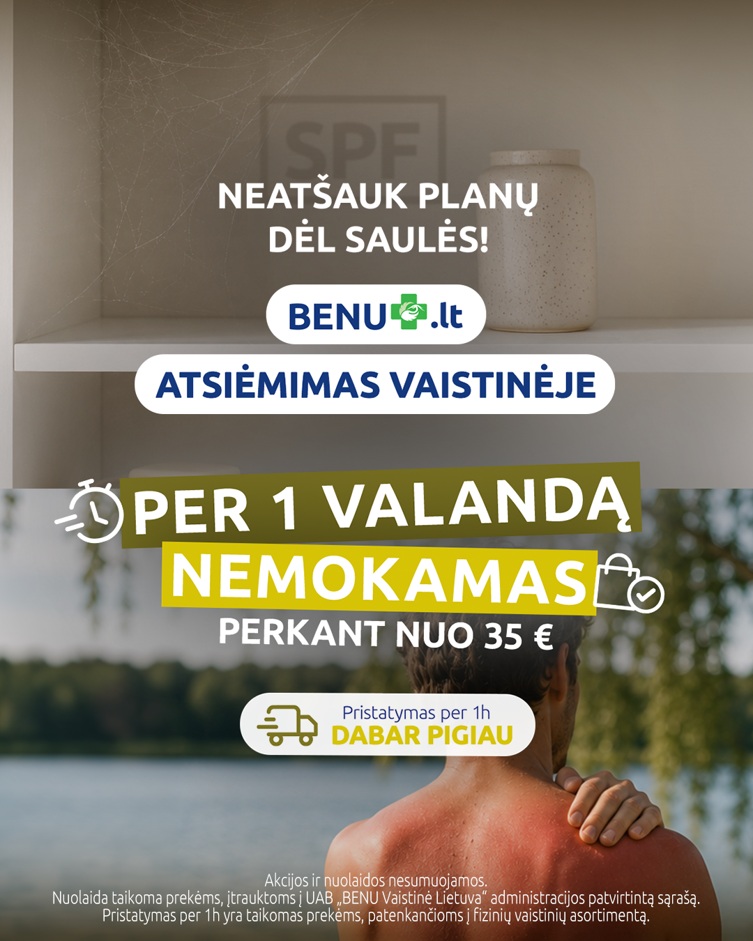 BENU Vaistinė Facebook ad: Apsipirk benu.lt