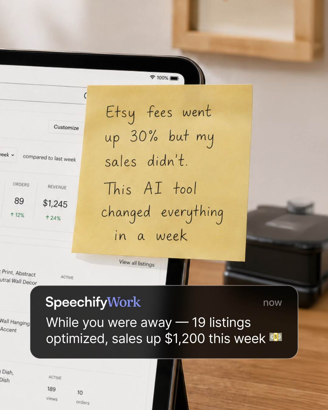 Speechify Facebook ad