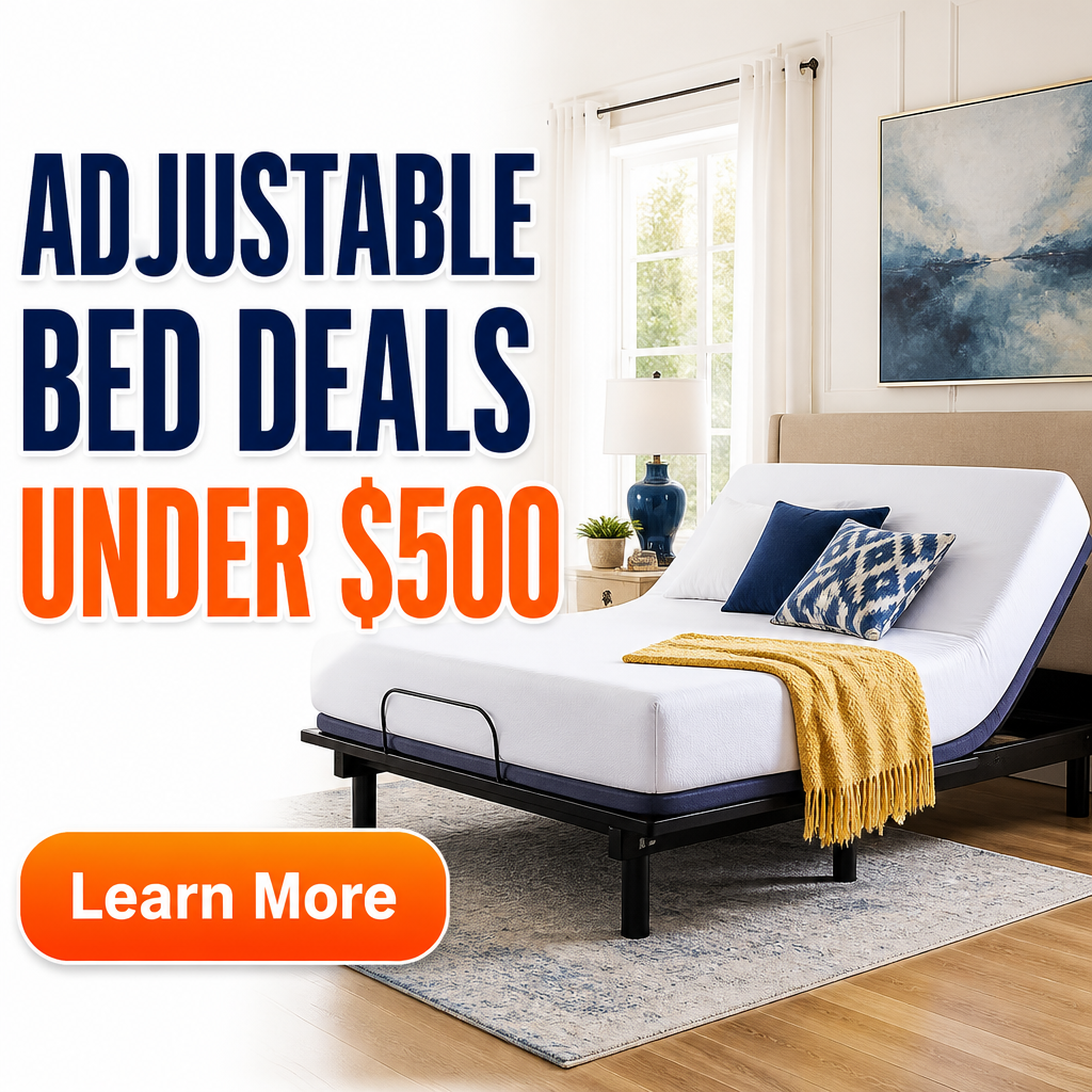 The Safety Collective Facebook ad: Search for Adjustable Bed Deals Under $500