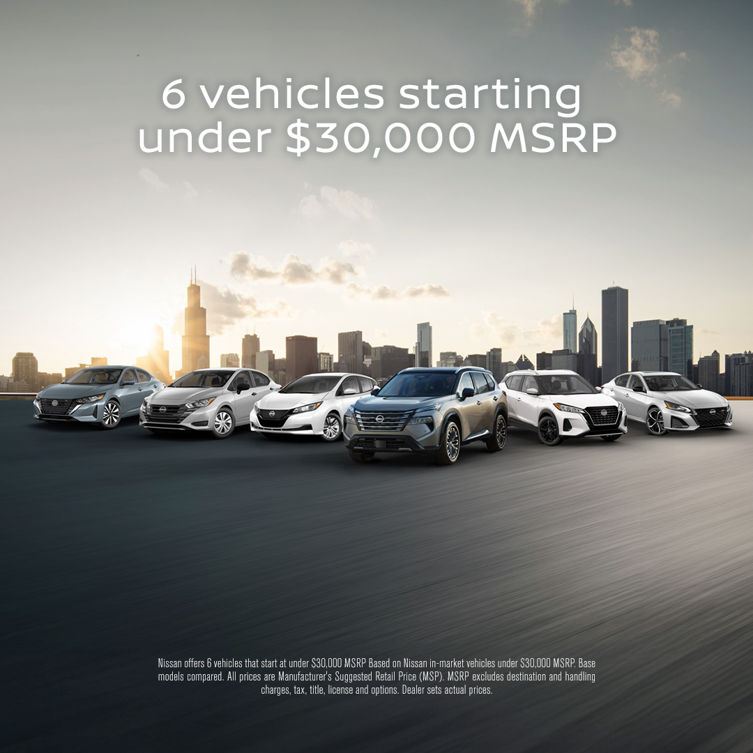 Blackburn Nissan Facebook ad: Drive a New Nissan for Under $30k