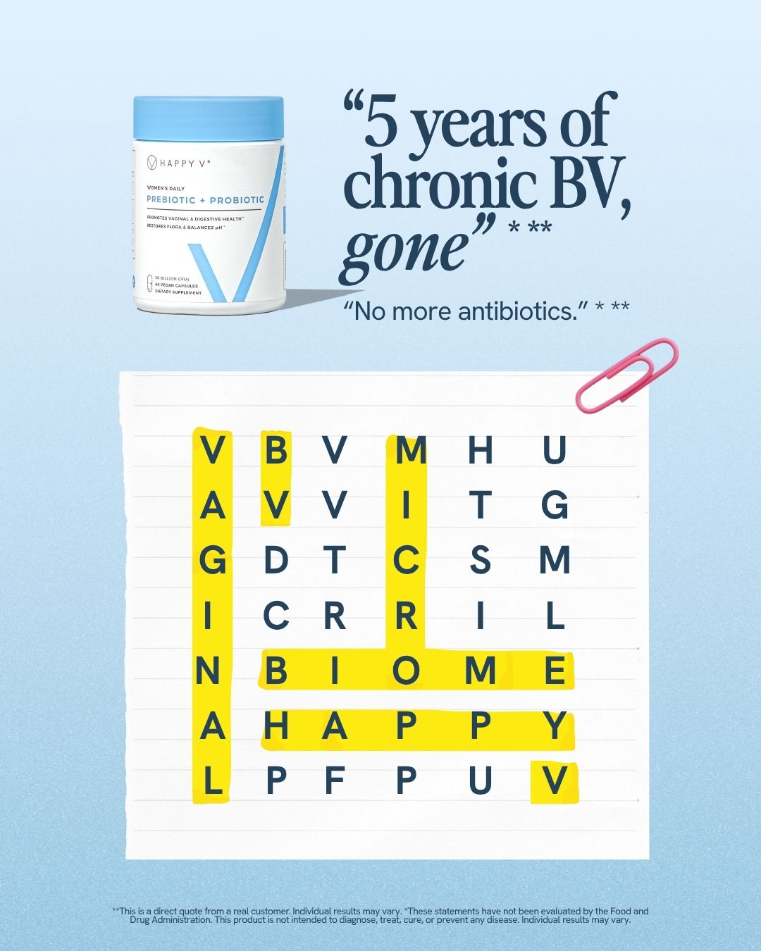 Happy V Facebook ad
