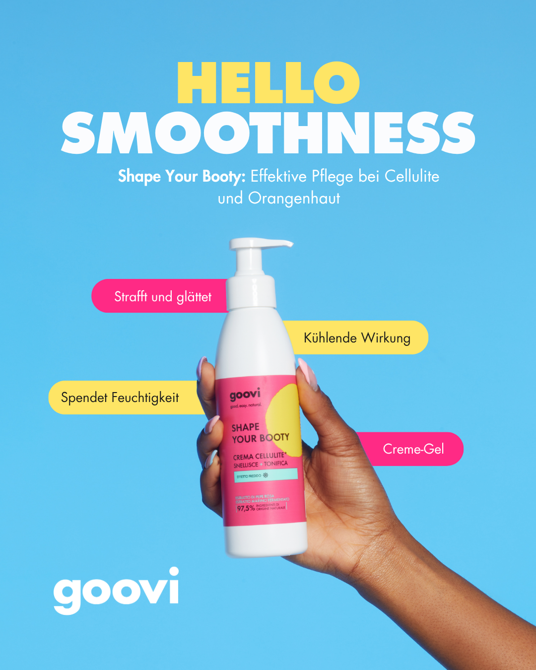 goovi Deutschland Facebook ad: Good. Easy. Natural. Das ist goovi.