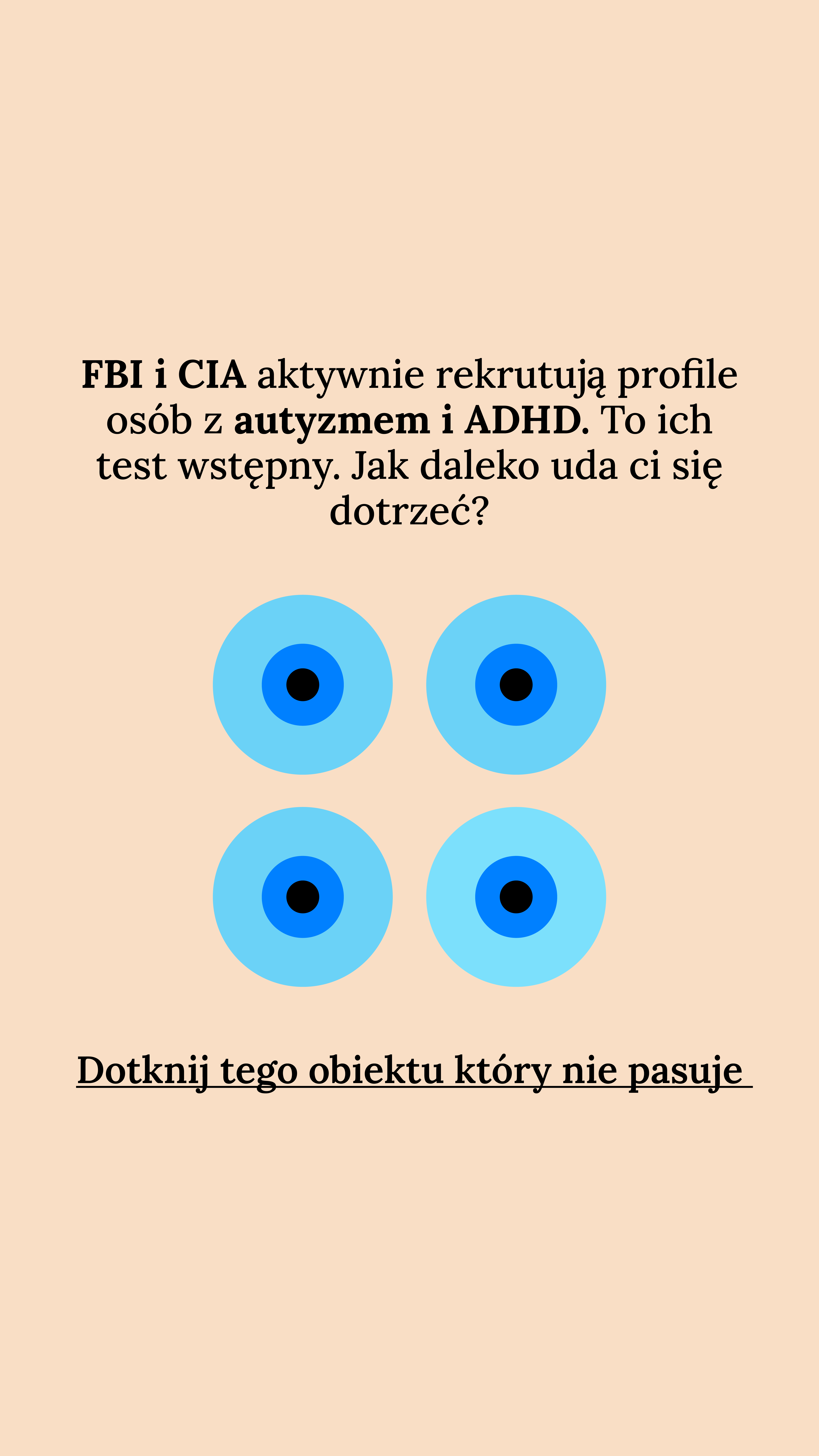 International IQ test Facebook ad