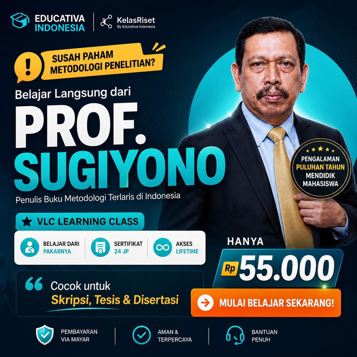 Educativa.id Facebook ad: Belajar Metode Bareng Prof!