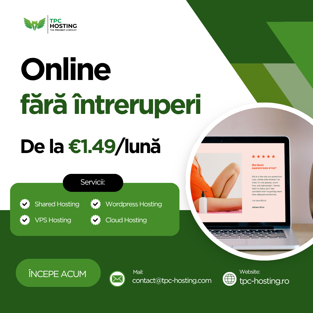 TPC Hosting Facebook ad: Performanță fără pauză