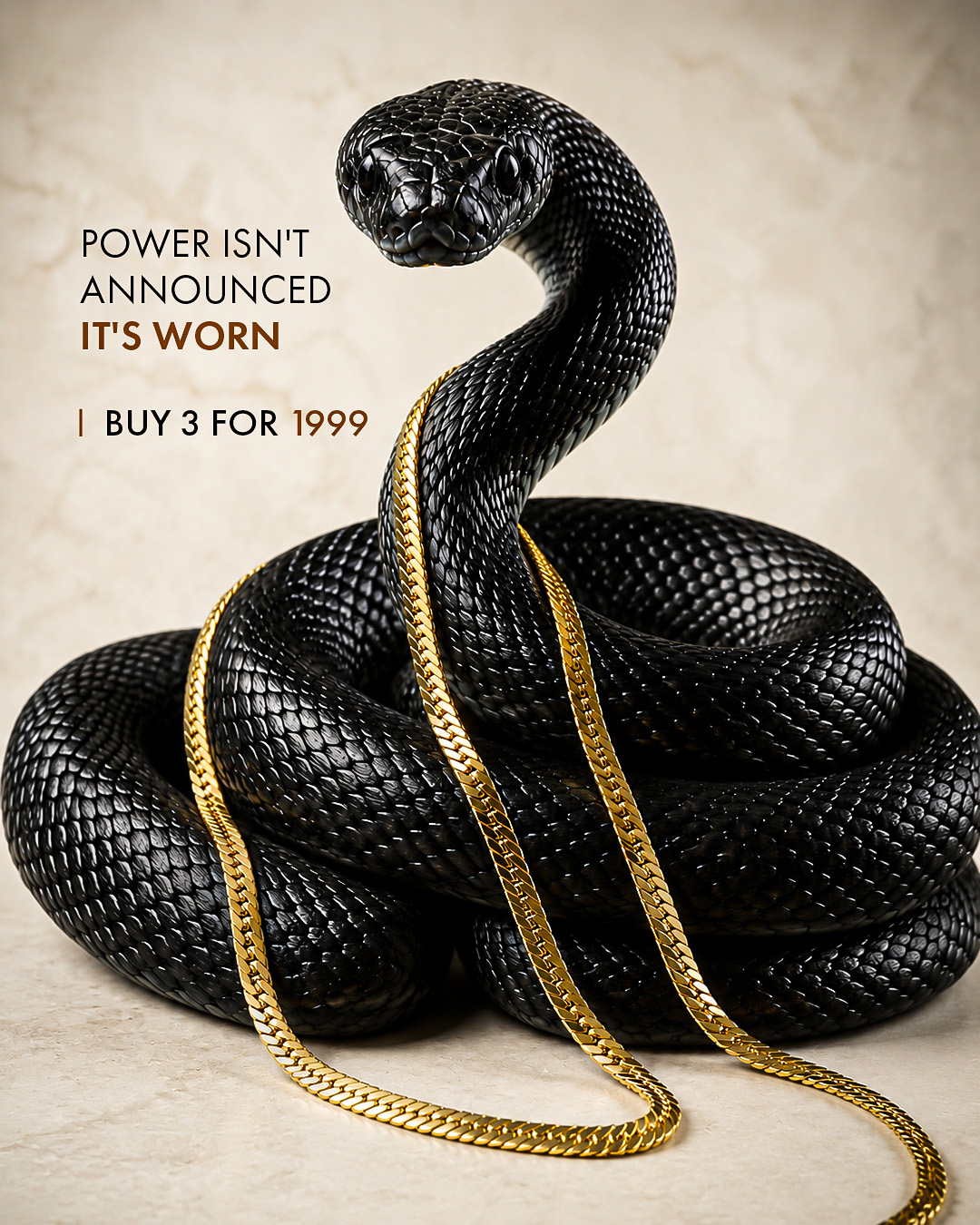 Black Mamba Jewellery Facebook ad: Join 2,00,000+ people already wearing Black Mamba.