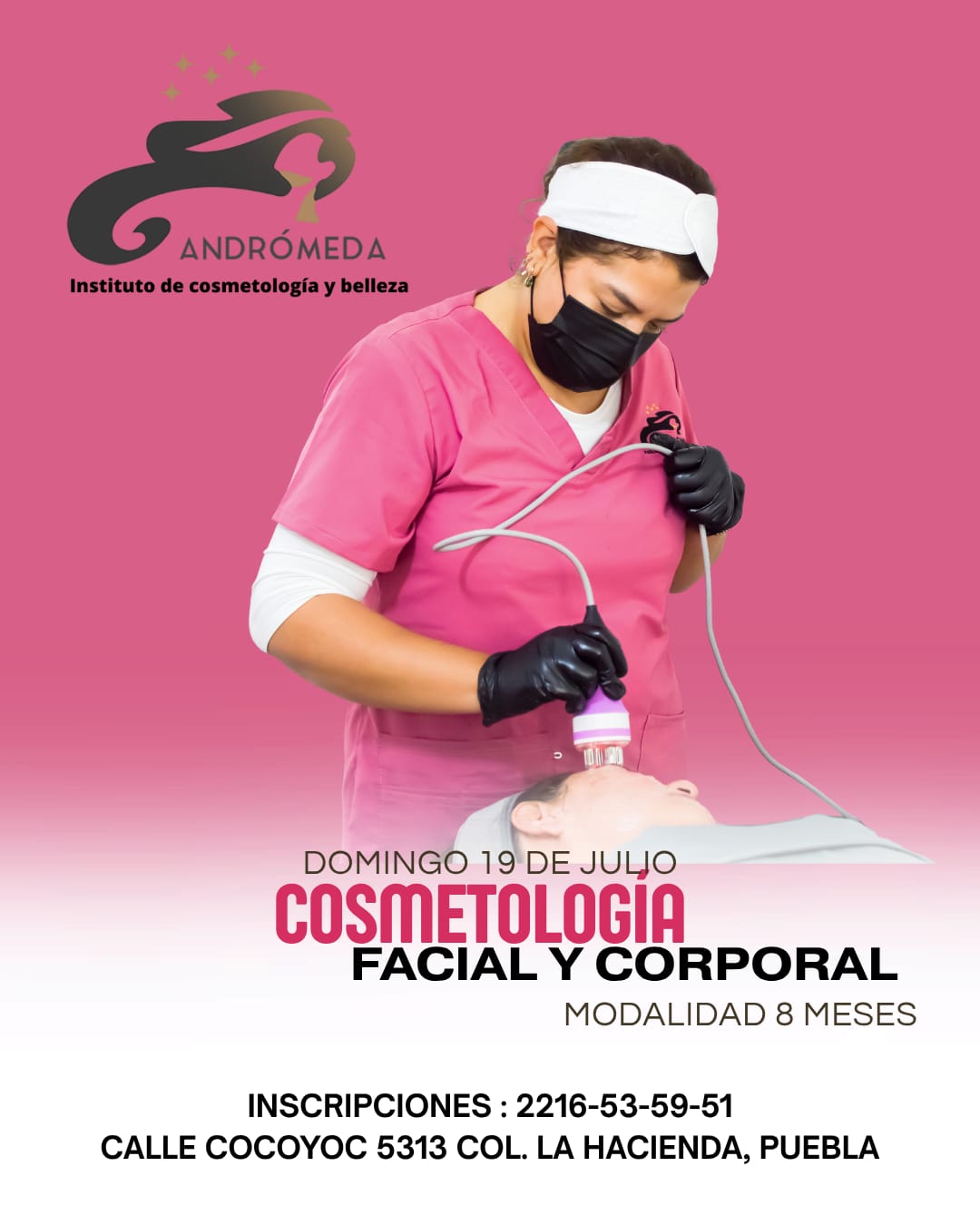 Andrómeda Instituto de cosmetología y belleza Facebook ad: Cupo limitado