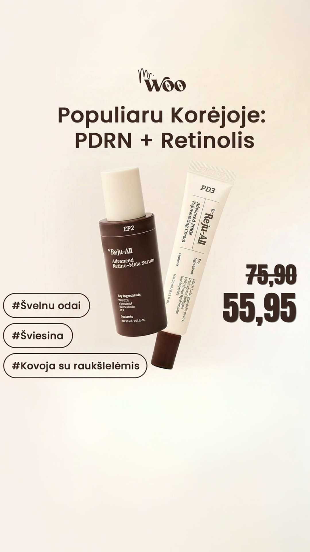 Korėjietiška kosmetika Mr. Woo Facebook ad