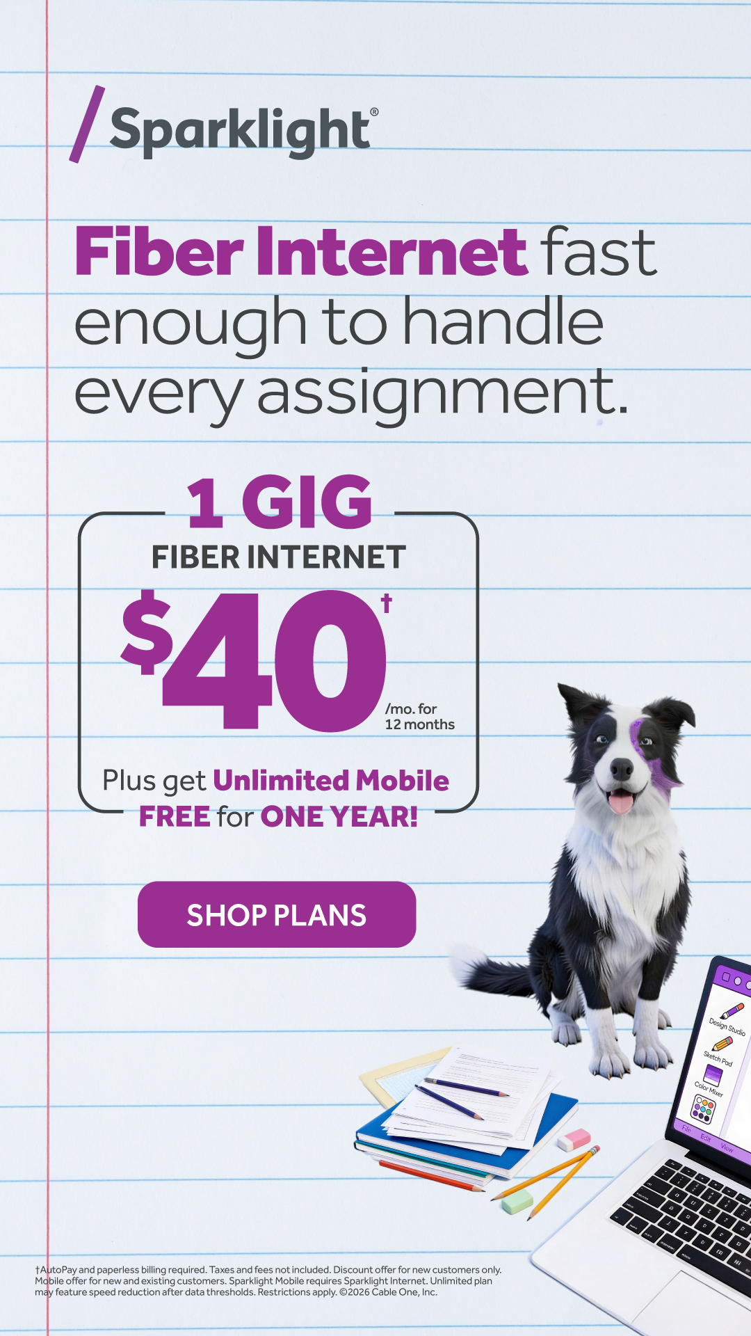 Sparklight Facebook ad