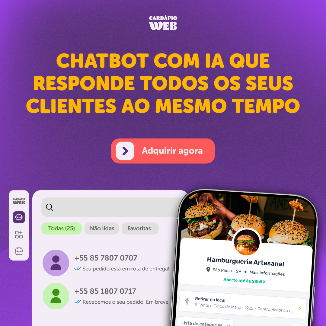 Cardápio Web Facebook ad