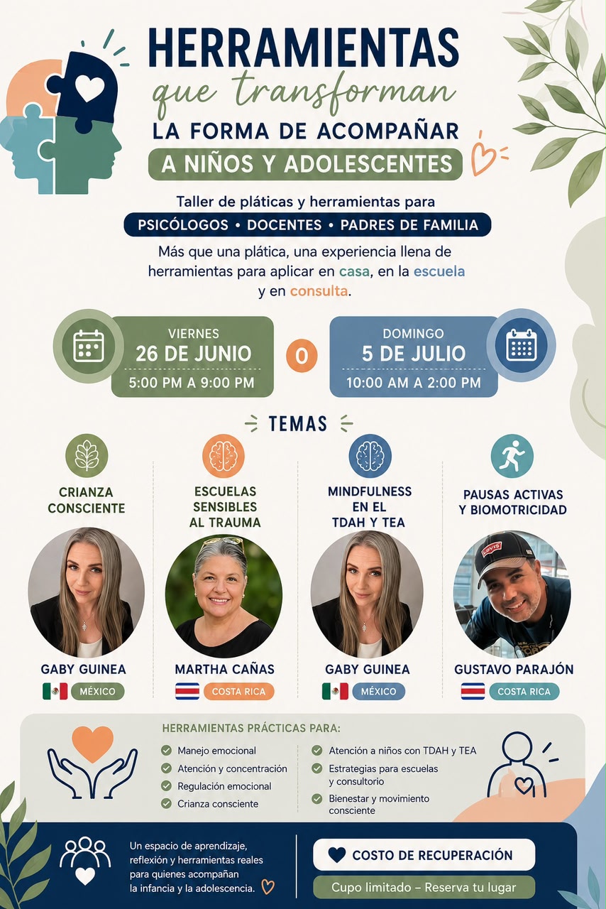 Mindfulness KIDS México Facebook ad: Te invito a una jornada especial de pláticas…