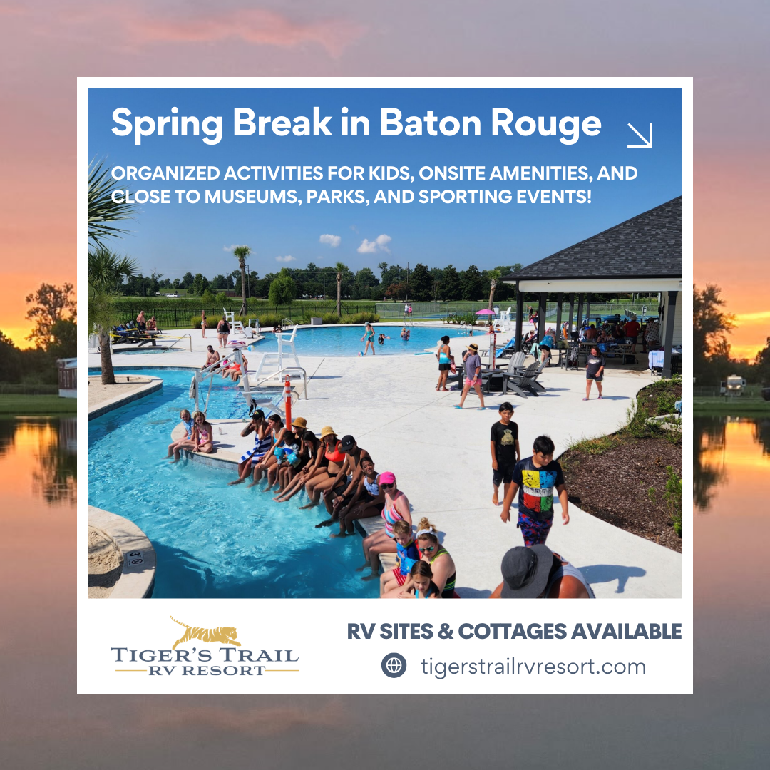 Tiger's Trail RV Resort Facebook ad: Spring Break Awaits