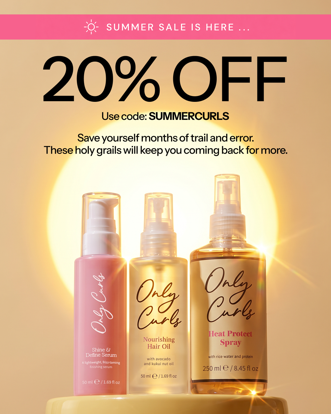 Only Curls Facebook ad from Jul 1, 2026