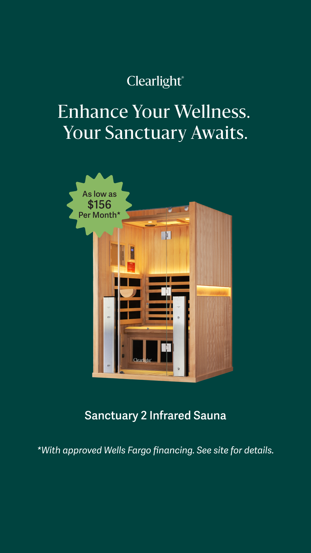 Clearlight Infrared Saunas Facebook ad