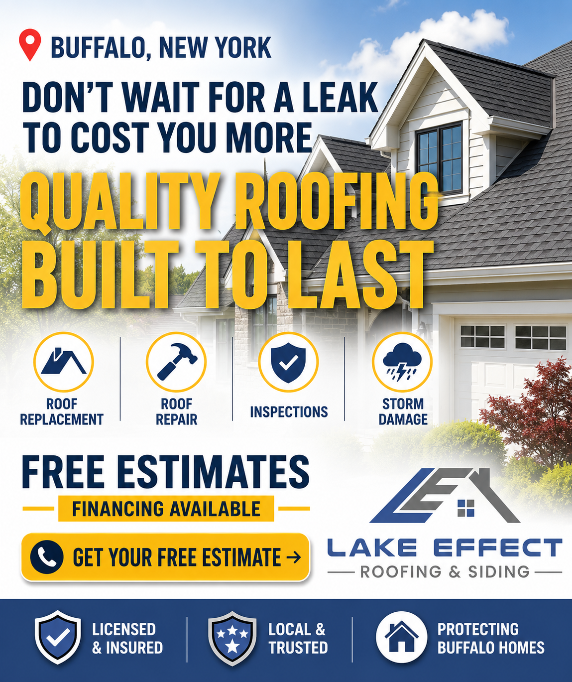 Lake Effect Roofing & Siding Facebook ad