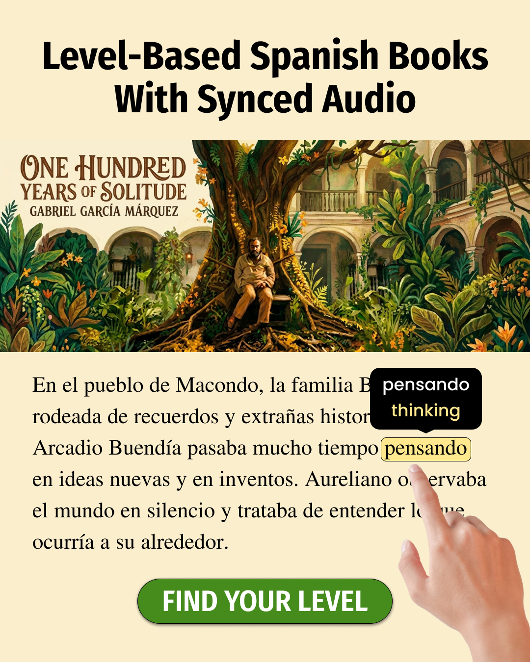 Eppika Facebook ad: Read & listen at your level