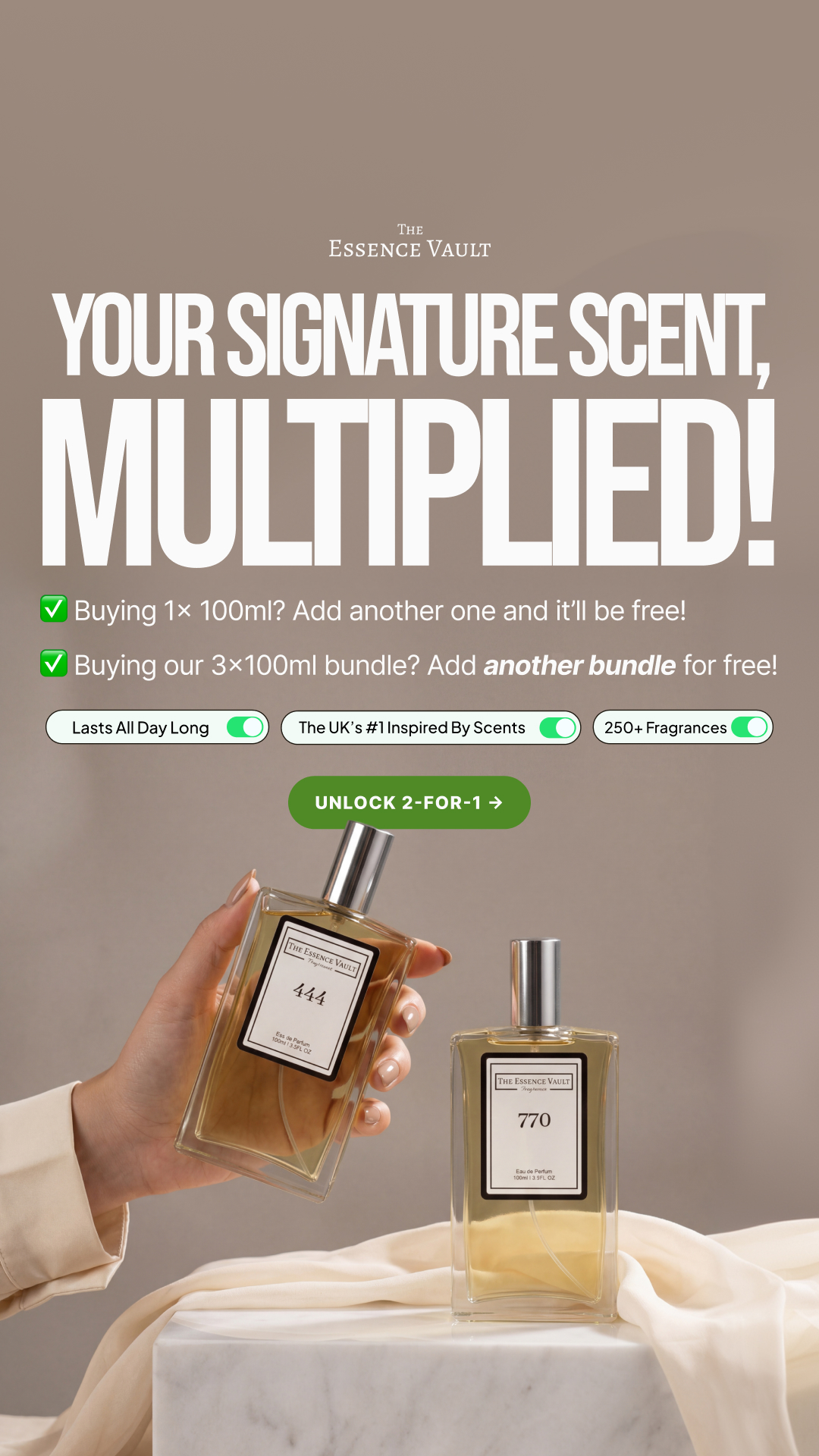 The Essence Vault Facebook ad