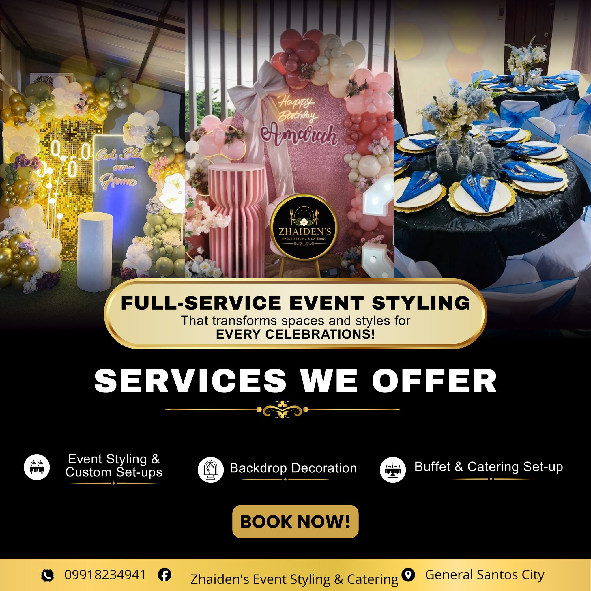 Zhaiden's Event Styling & Catering Facebook ad