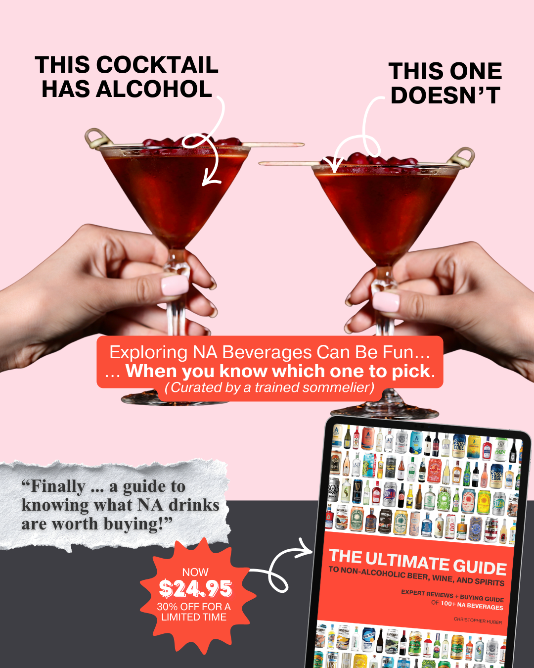 Everyday Monk Facebook ad: Never waste money on bad non-alcoholic drinks again