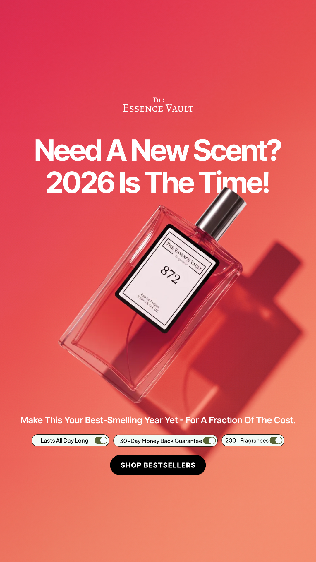 The Essence Vault Facebook ad from Dec 29, 2025