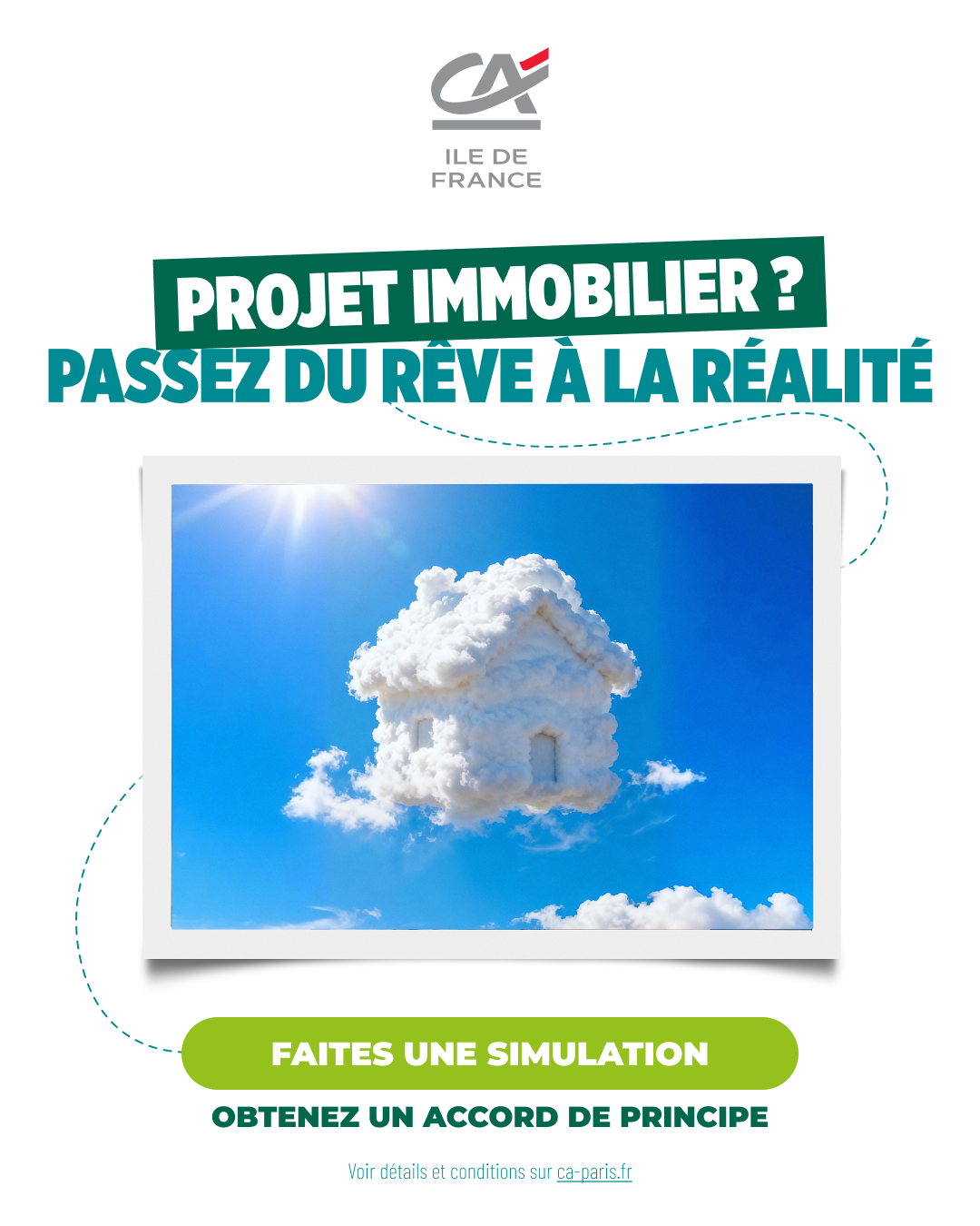 Crédit Agricole d'Ile de France Facebook ad: Un projet immobilier en vue?