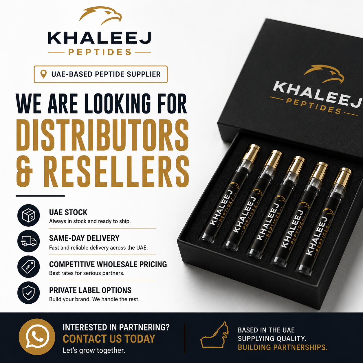 Khaleej Peptides Facebook ad: Looking for