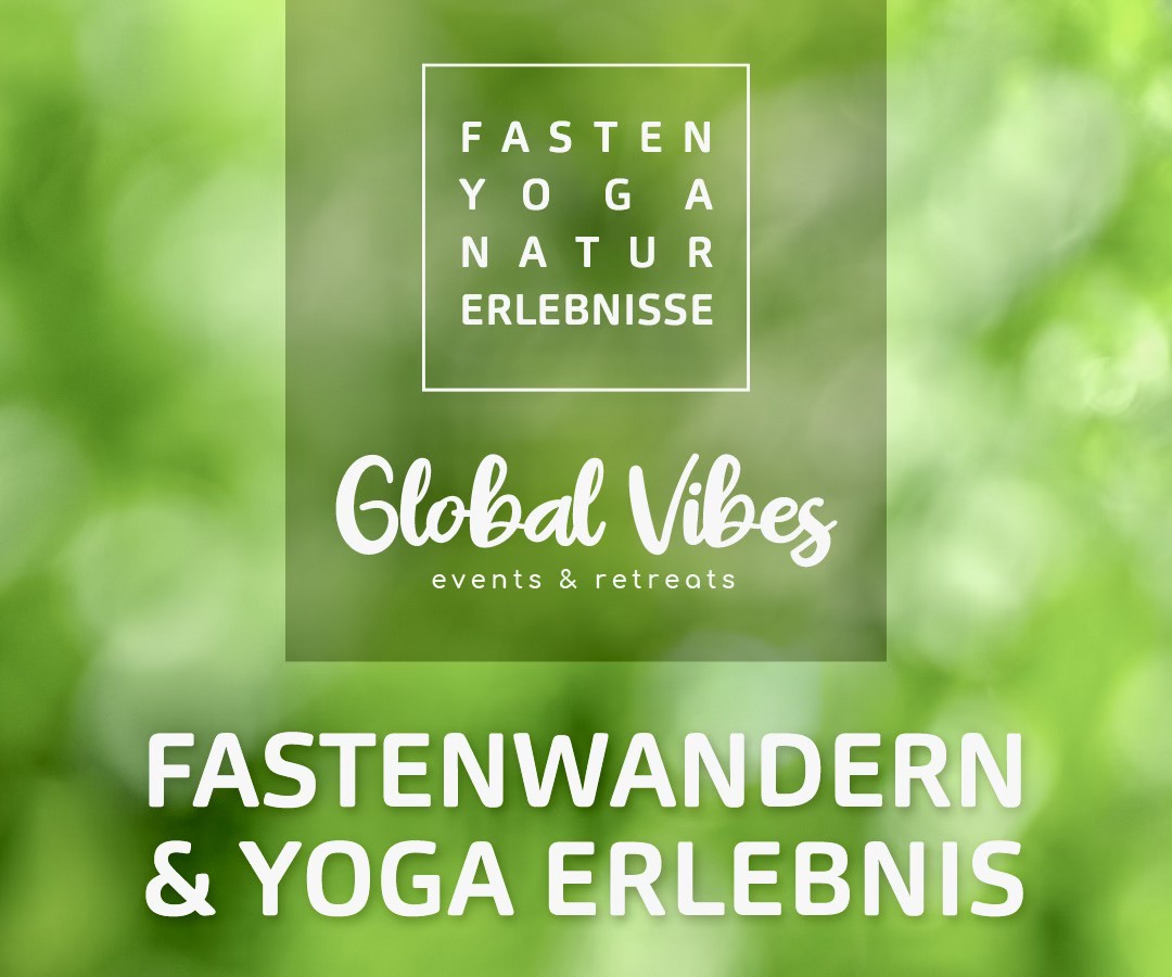 Global Vibes Facebook ad: Fastenwandern & Yoga Erlebnis am Weißensee nahe Füssen