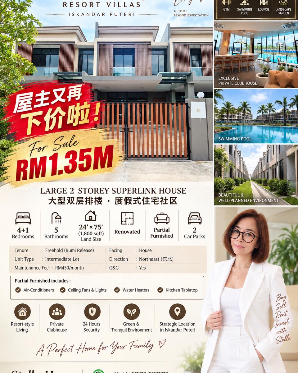 Stellaheng property Facebook ad: 屋主又再下价啦!