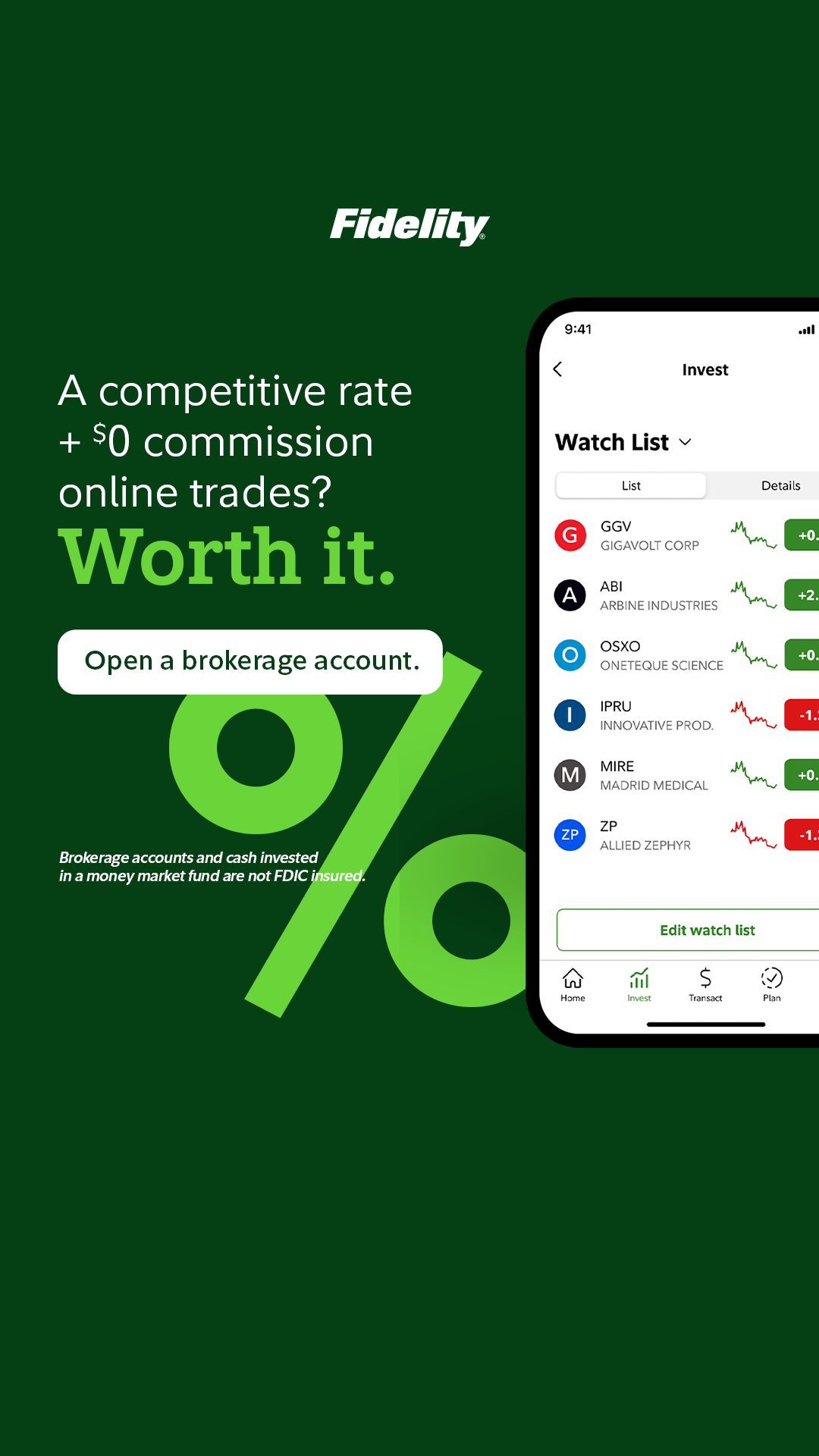 Fidelity Investments Facebook ad