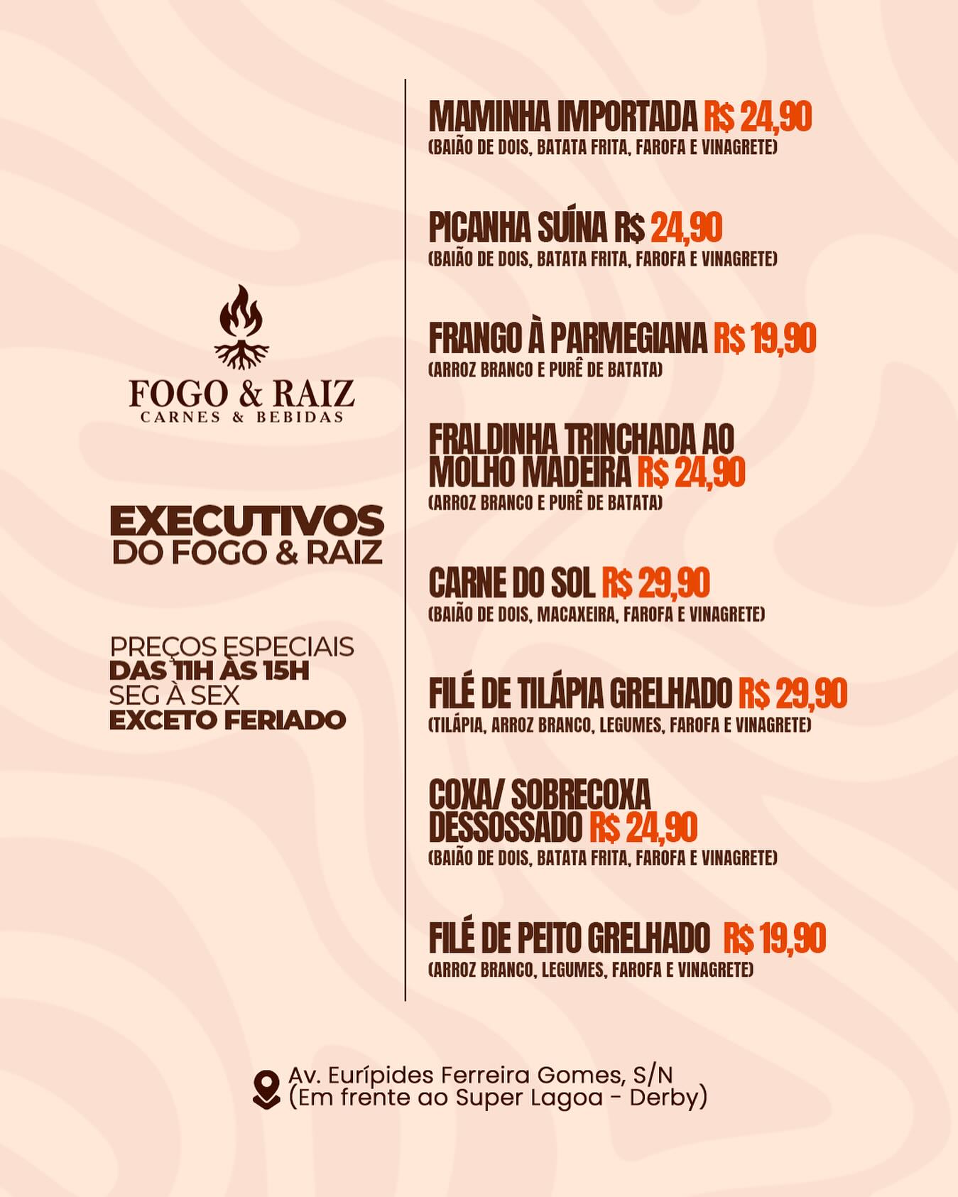 afonsogrill Facebook ad: Prato Executivo no Fogo & Raiz Restaurante