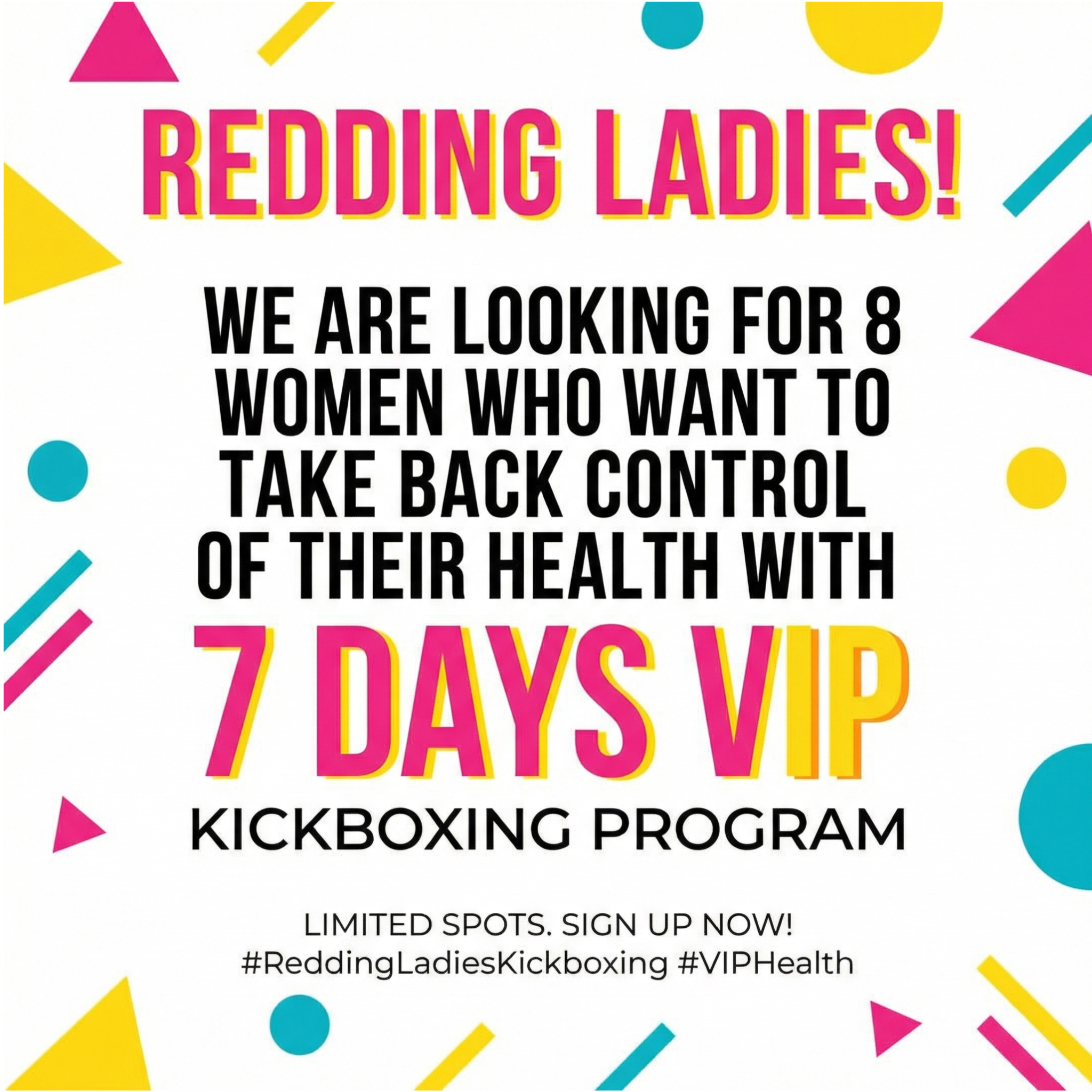 Sweet Fitness Kickboxing - Redding Facebook ad
