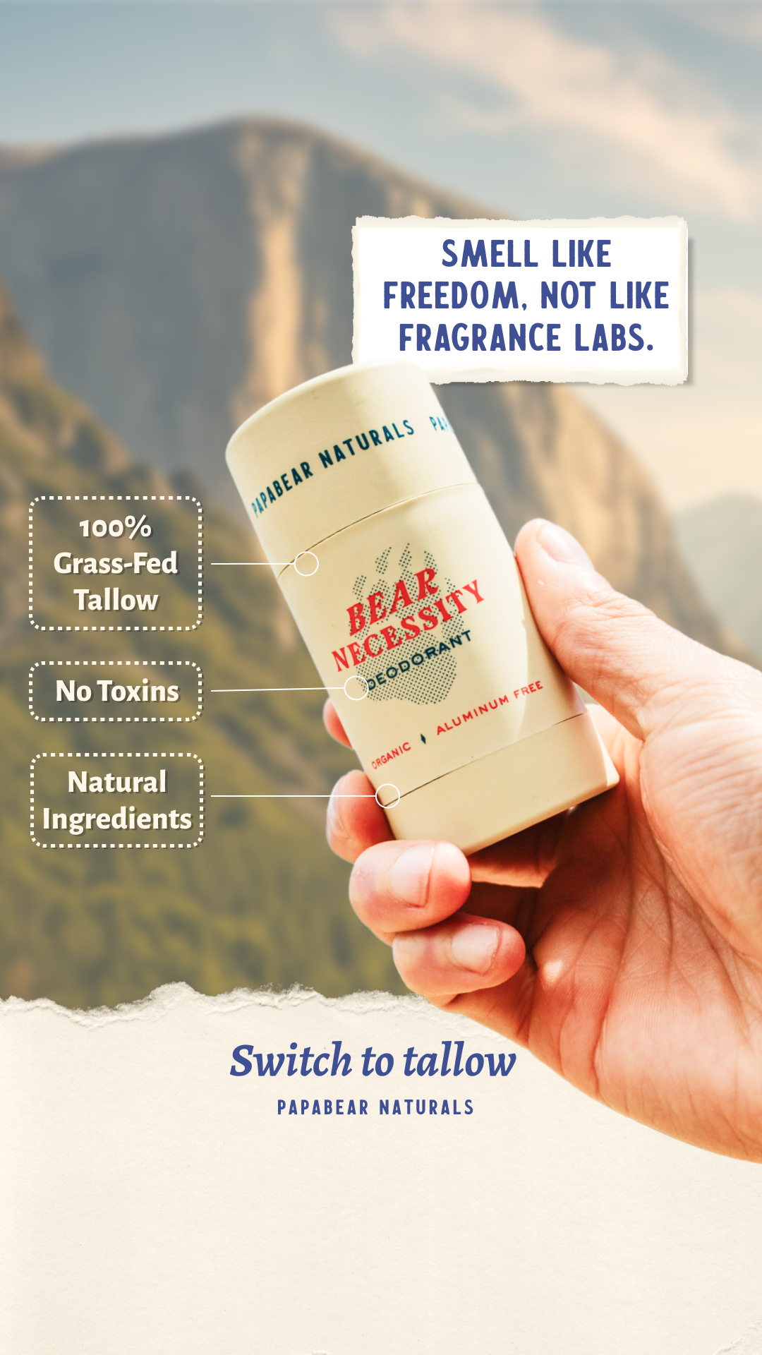 Papabear Naturals Facebook ad