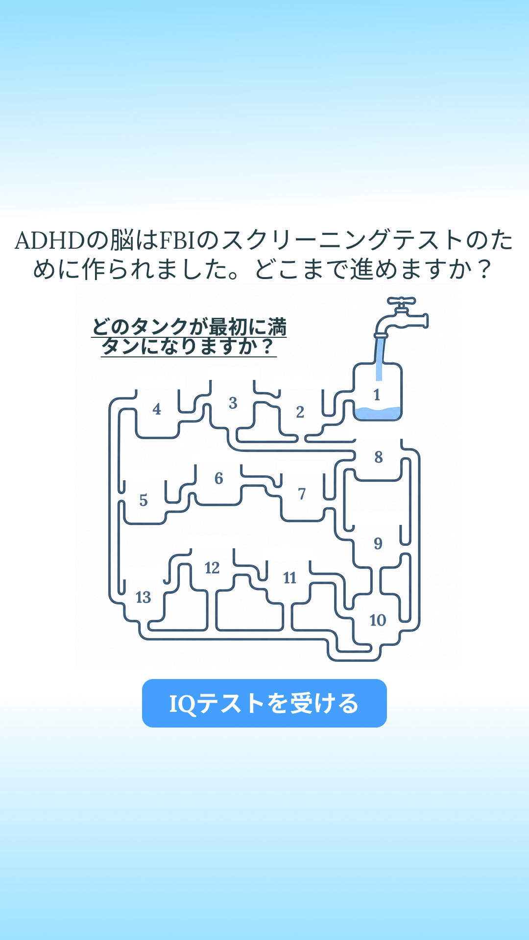 International IQ test Facebook ad