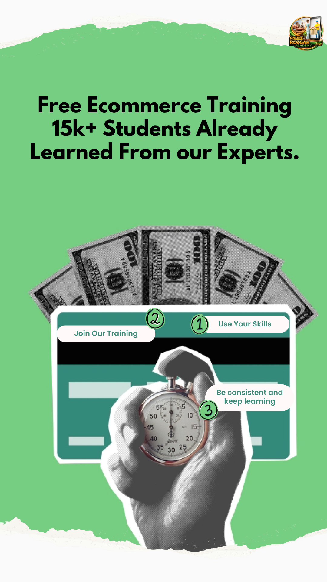 Online Rozgar Academy Facebook ad: Apply Now, Join FREE Training