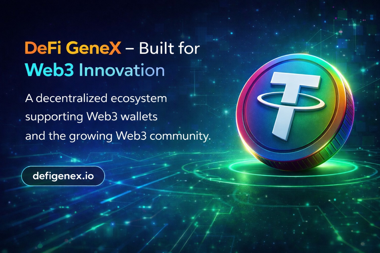 Digital World Facebook ad: DeFi GeneX Explore a blockchain-powered ecosystem designed…