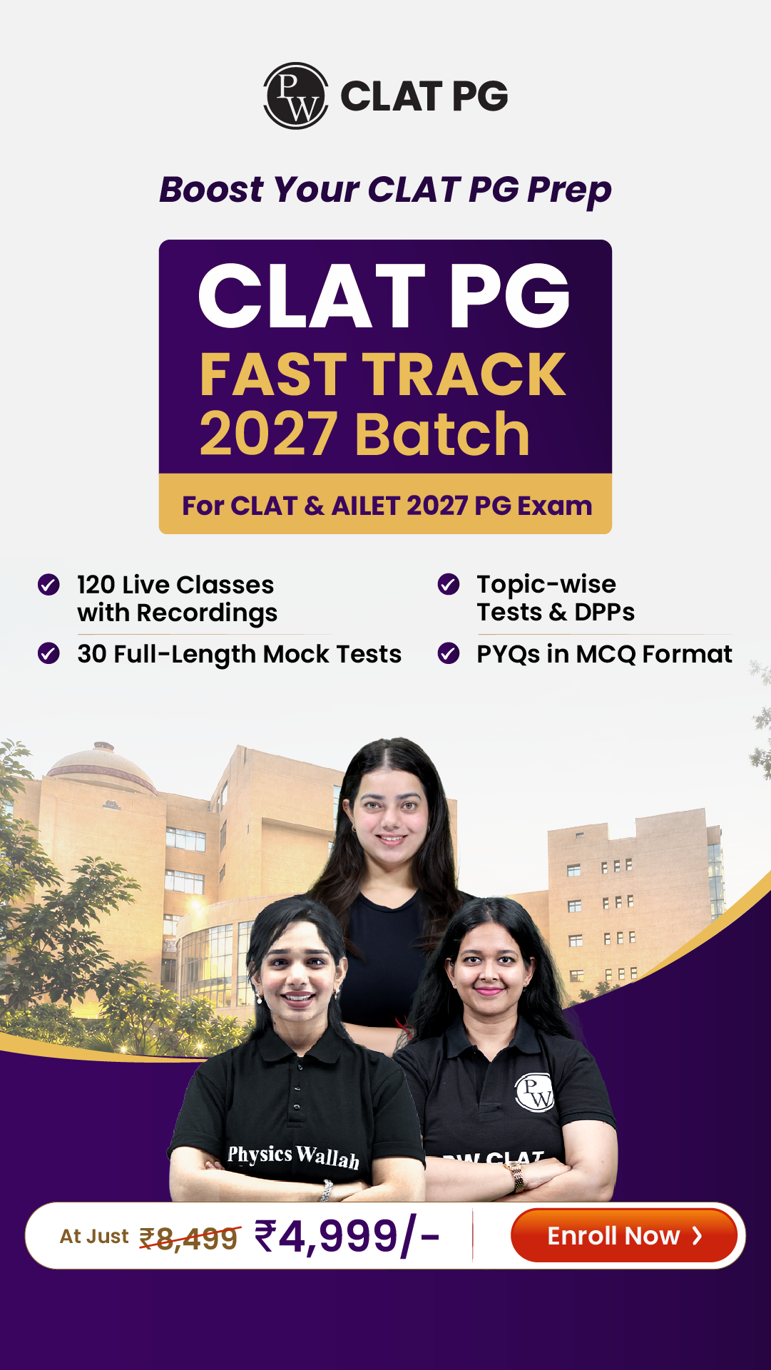 PW CLAT PG Facebook ad: Complete CLAT PG 2027 Preparation